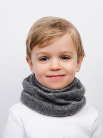 Миниатюра Снуд (шарф) детский "Виват", цвет т.серый