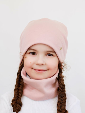 Миниатюра Снуд (шарф) детский "Егор-2", цвет пудра