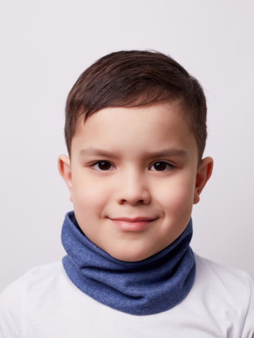 Миниатюра Снуд (шарф) детский "Егор", цвет джинс