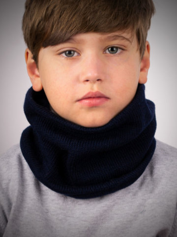 Миниатюра Снуд (шарф) детский "Виват", цвет т.синий