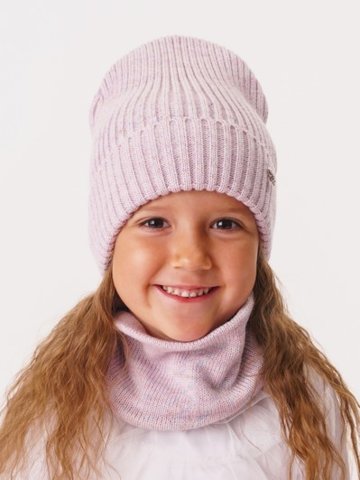 Миниатюра Комплект дет. "Кристи" (шапка дет.без подкл+снуд), цвет розово-сиреневый