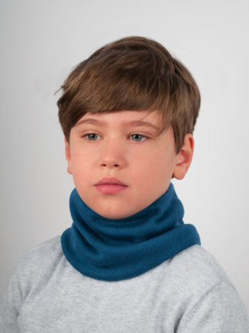 Миниатюра Снуд (шарф) детский "Молния", цвет синий