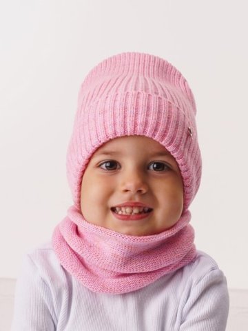 Миниатюра Комплект дет. "Кристи" (шапка дет.без подкл+снуд), цвет яр.розовый